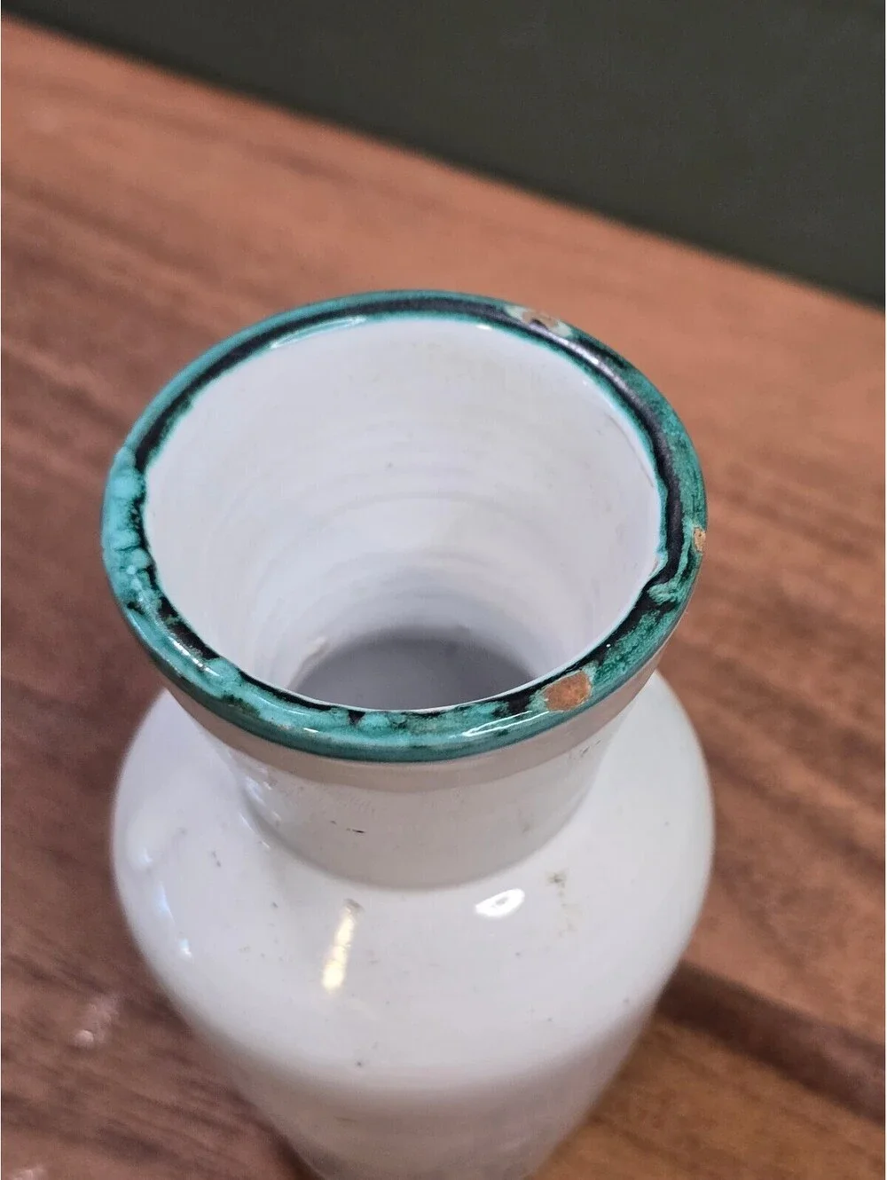 Vintage Italian Pottery Hand Painted Floral Miniature Bud Vase